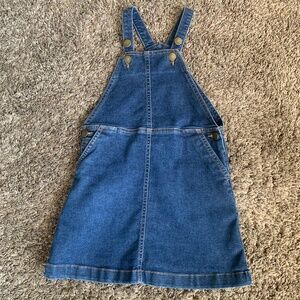 Hanna Andersson Blue Jean Overalls Dress Sz.110 or 5 Adjustable Straps